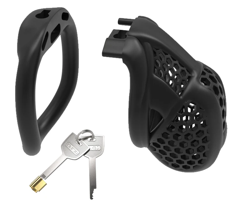 2025 novo colmeia pro dispositivo de castidade masculino respirável galo gaiola mini bloqueio com 4 anéis pênis bondage fetiche brinquedo sexual adulto para homem