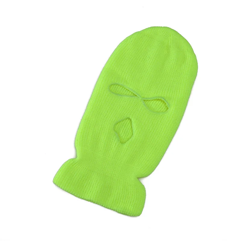 2022 nova capa facial completa máscara de esqui chapéu 3 buracos balaclava exército tático cs gorros de malha à prova de vento gorro inverno quente unisex bonés