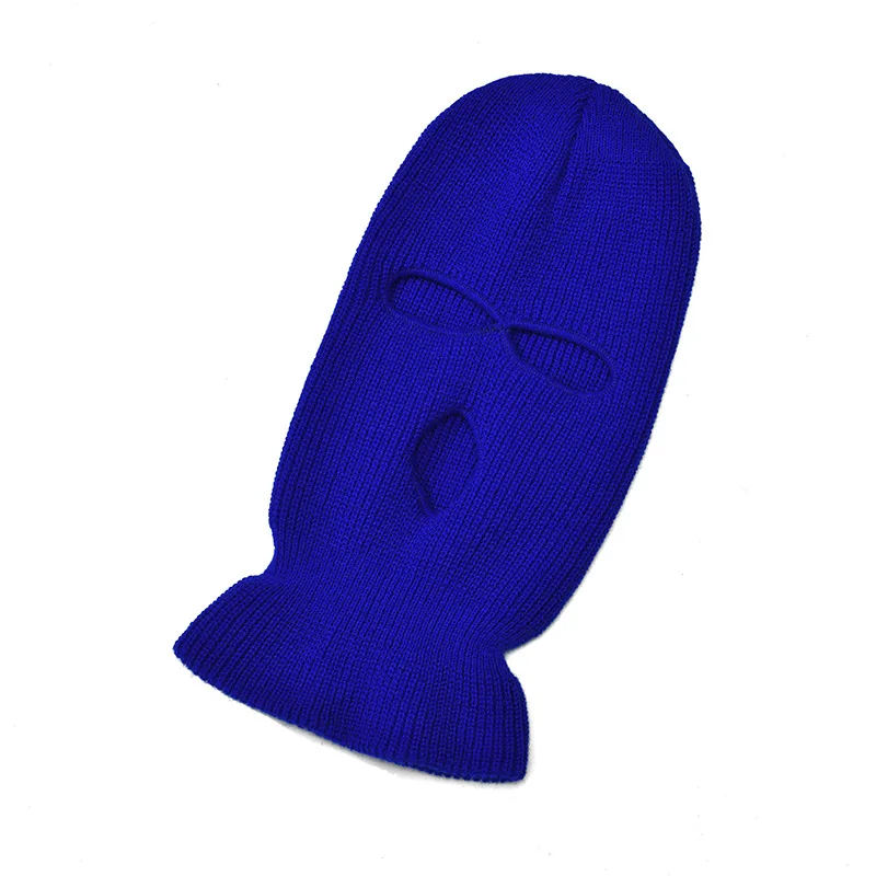 2022 nova capa facial completa máscara de esqui chapéu 3 buracos balaclava exército tático cs gorros de malha à prova de vento gorro inverno quente unisex bonés