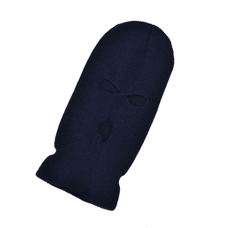 2022 nova capa facial completa máscara de esqui chapéu 3 buracos balaclava exército tático cs gorros de malha à prova de vento gorro inverno quente unisex bonés