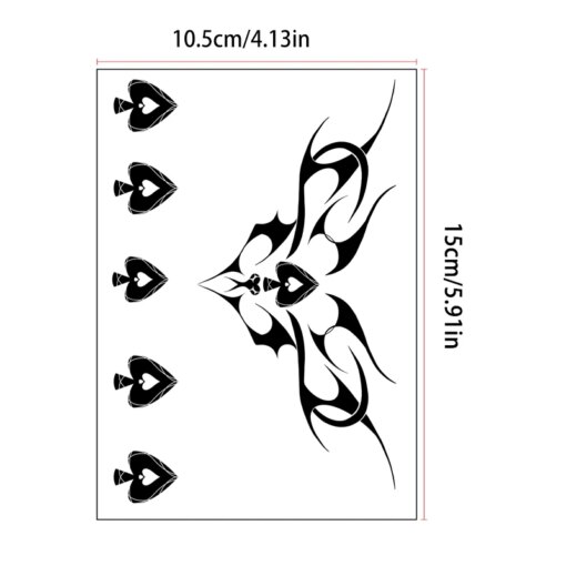 Tatuagem Temporária Tribal Spade Fetiche - Imagem 3