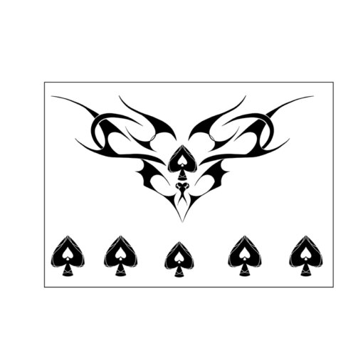 Tatuagem Temporária Tribal Spade Fetiche - Imagem 2
