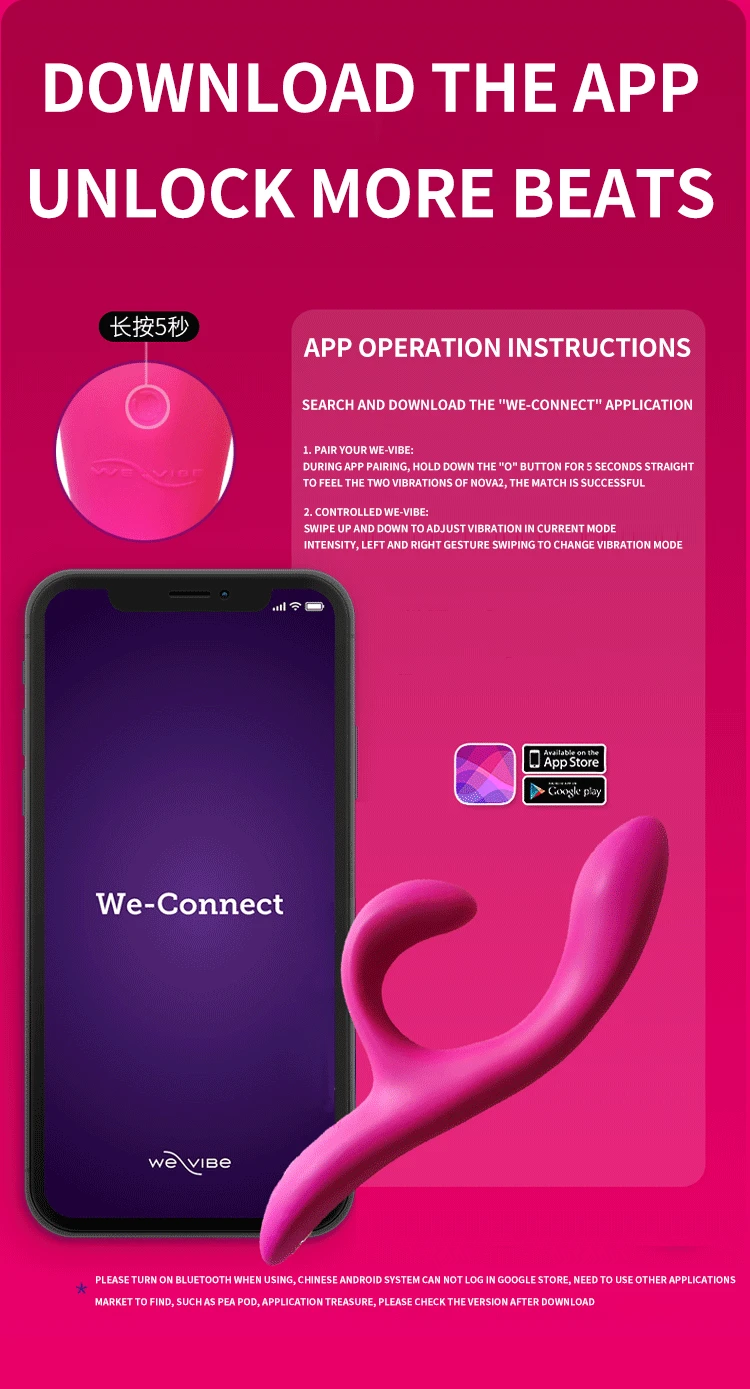 We Vibe Nova Orelhas de Coelho Vibrador À Prova D 'Água Estimulador Clitoral Silicone Adulto Brinquedos Sexuais Mulheres G-ponto Vibrador