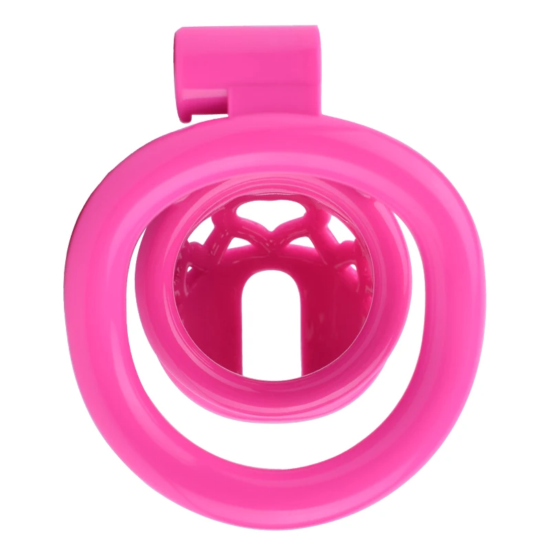 FRRK-dispositivo de gaiola de castidade para homens adultos, vida padrão do galo bloqueado, 4 anéis penis básicos, brinquedos sexuais BDSM rosa, quente
