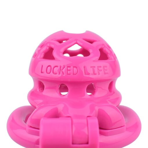 Gaiola de Castidade Masculina Rosa FRRK com 4 Anéis - Imagem 6