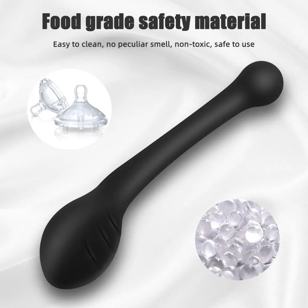 Silicone macio contas anais bolas handheld butt plug dupla cabeça estimulação ânus brinquedo sexual massagem de próstata feminino vagina masturbador