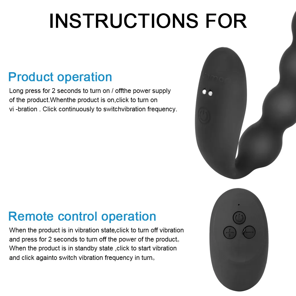 Vibradores de contas anais para homens e mulheres, controle remoto sem fio, massageador de próstata, vibrador, brinquedos sexuais, produtos para adultos, 10 velocidades
