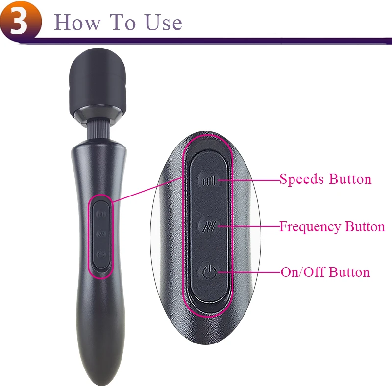 Enorme Vibradores de Varinha Mágica para Mulheres, Estimulador do Clitóris, Massageador G Spot, Big AV Stick, Carga USB, Brinquedos Sexuais Adultos, Feminino