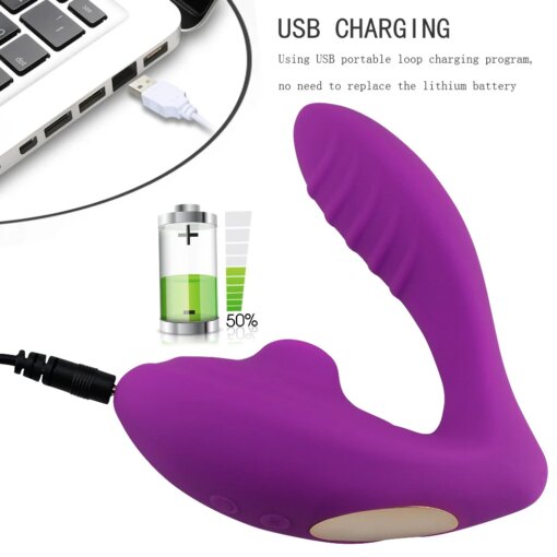 Vibrador Feminino Duplo Ponto G Estimulador de Clitóris - Imagem 6