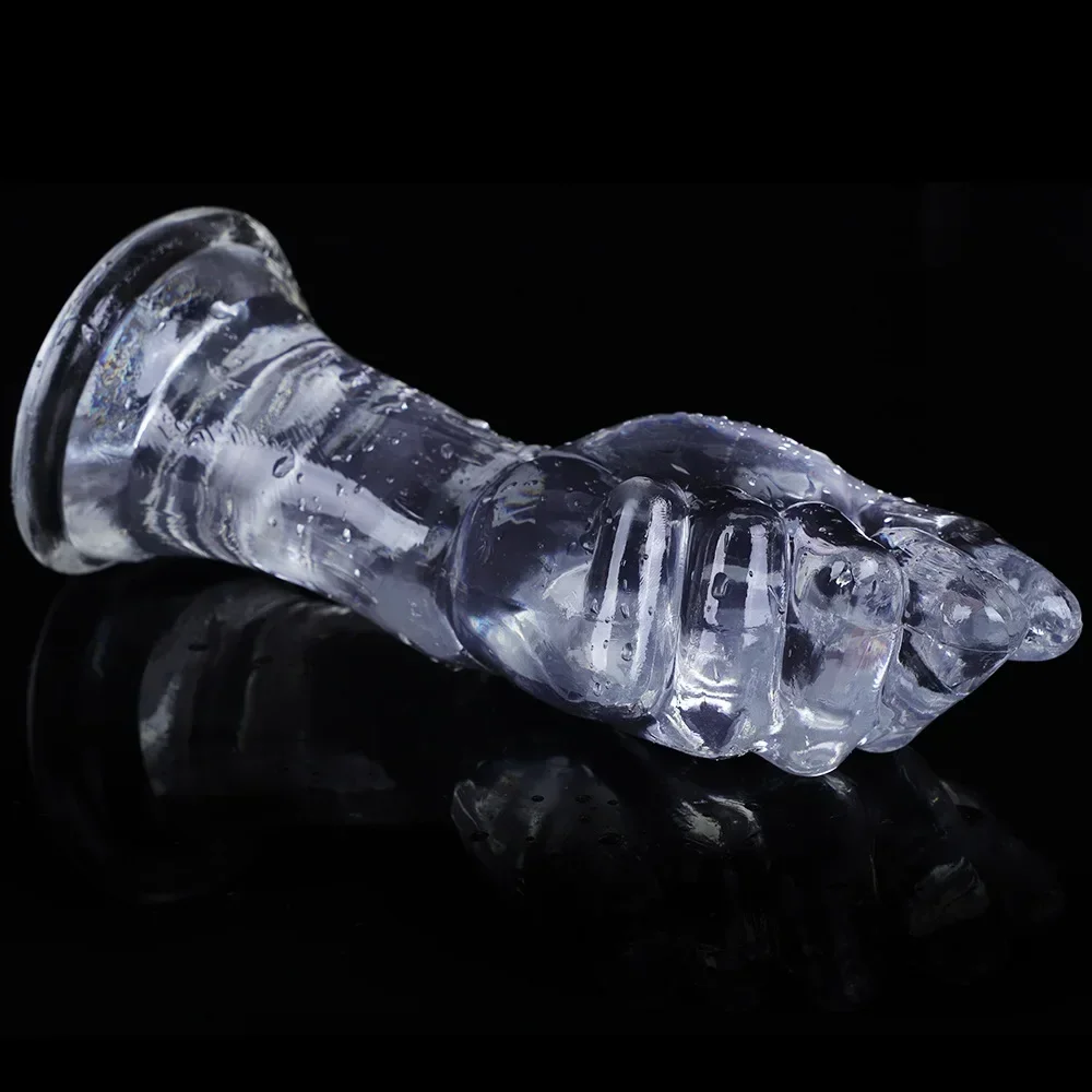 Plugue anal transparente, punho/dedo, enorme, brinquedos sexuais anais para mulheres, homens, massagem de próstata gay, grande vibrador anal, masturbação feminina