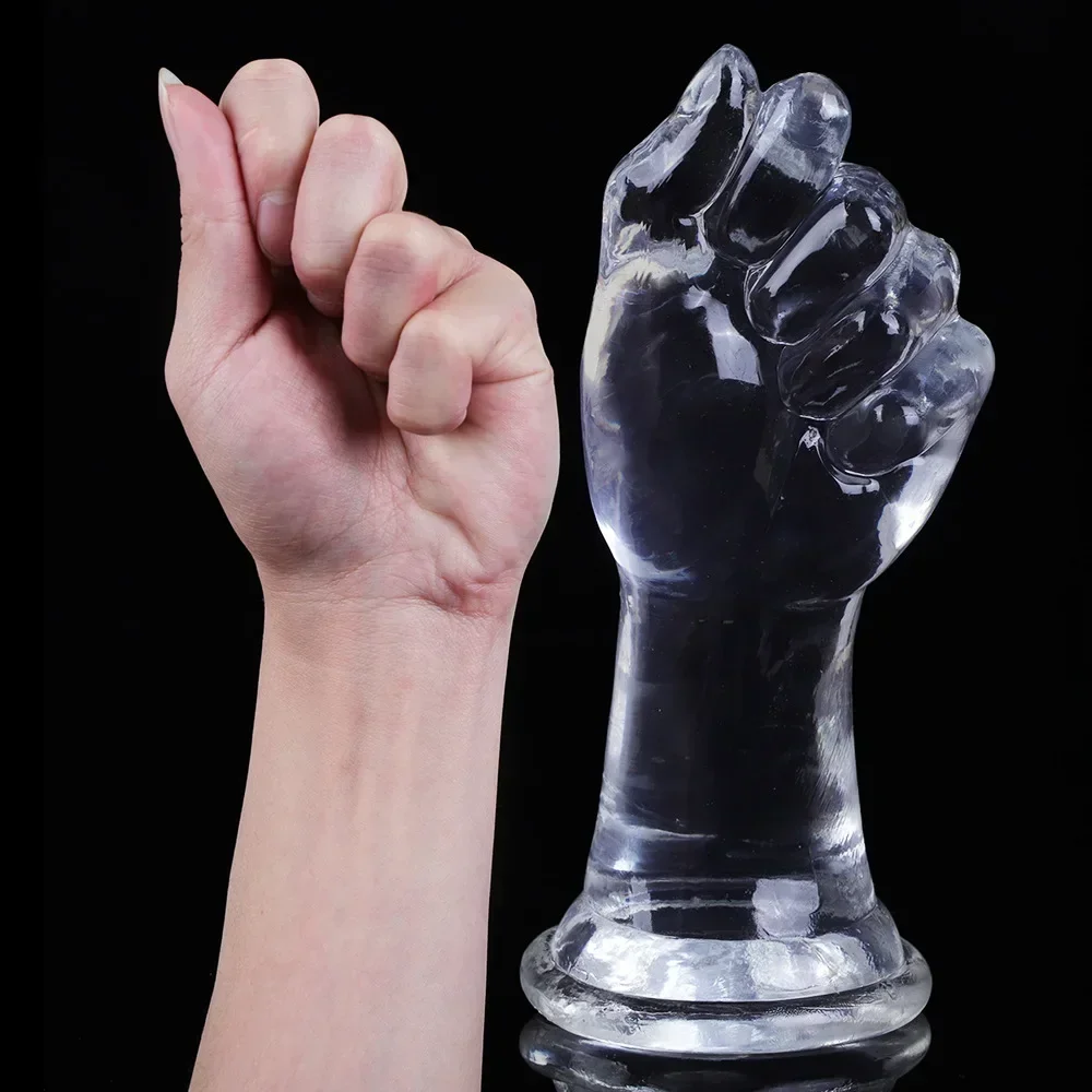 Plugue anal transparente, punho/dedo, enorme, brinquedos sexuais anais para mulheres, homens, massagem de próstata gay, grande vibrador anal, masturbação feminina