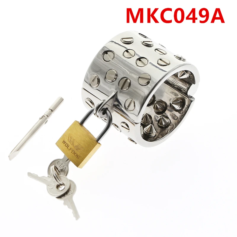 CBT Toys For Men Testicles Metal Ball Stretcher Weight Cock Ring DIY Removable Massage Spike Lock Penis Cock Cage BDSM Sex Shop