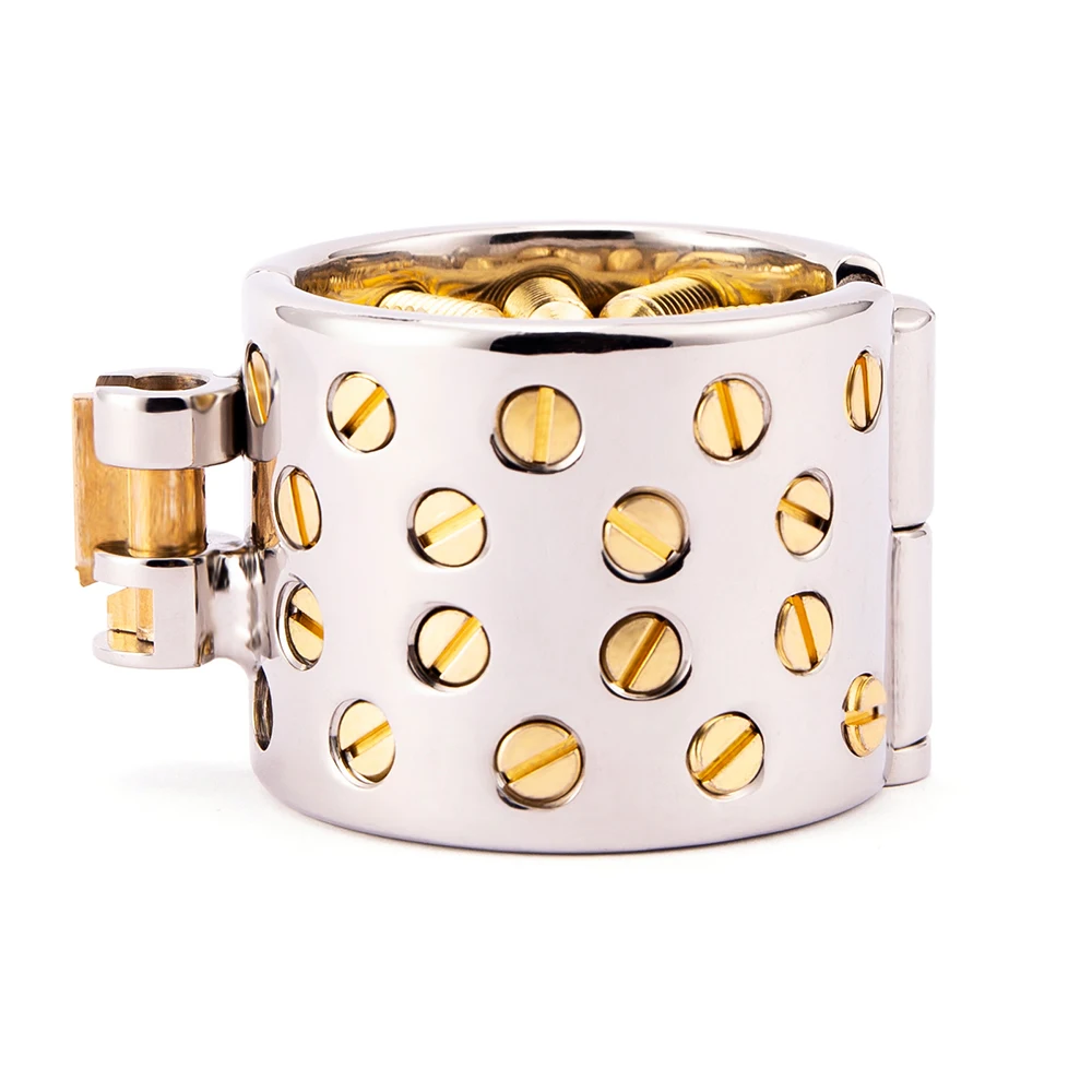 CBT Toys For Men Testicles Metal Ball Stretcher Weight Cock Ring DIY Removable Massage Spike Lock Penis Cock Cage BDSM Sex Shop