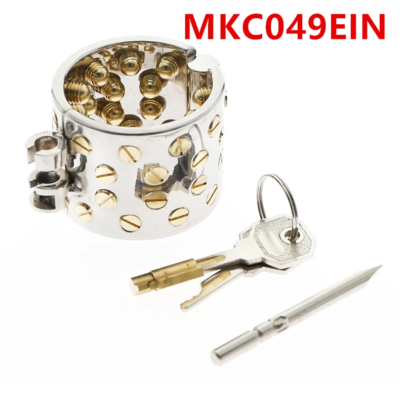 CBT Toys For Men Testicles Metal Ball Stretcher Weight Cock Ring DIY Removable Massage Spike Lock Penis Cock Cage BDSM Sex Shop