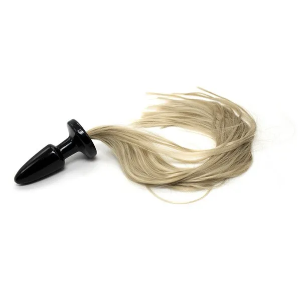 Jogo Sexy Pony Tail Butt Plug, Interpretação de Papéis Animais, Plug Anal dos Cavalos, Longa Cauda Sedosa, Brinquedos Sexuais, Produtos Fetiche, 50cm
