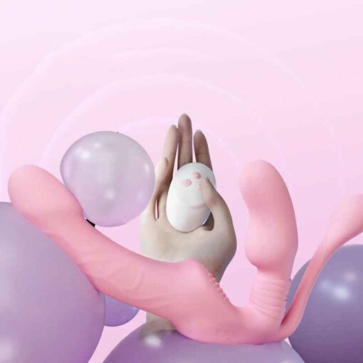 Cinta Peniana Strap-on Strapless Vibrador Feminino Wireless (1)