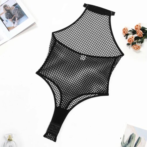 Ellolace Bodysuit Erótico em Malha - Imagem 3