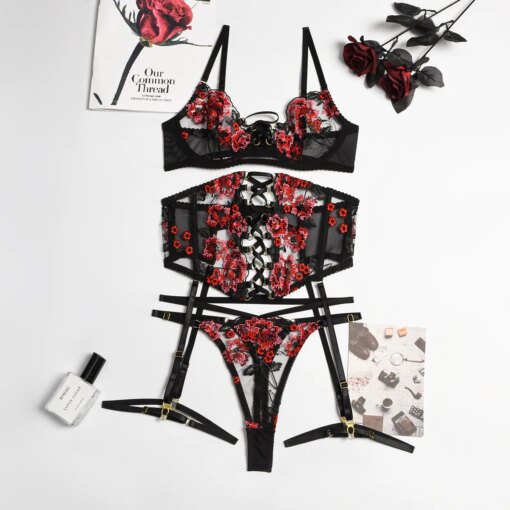 Lingerie Sensual Bordado Ellolace - Imagem 4