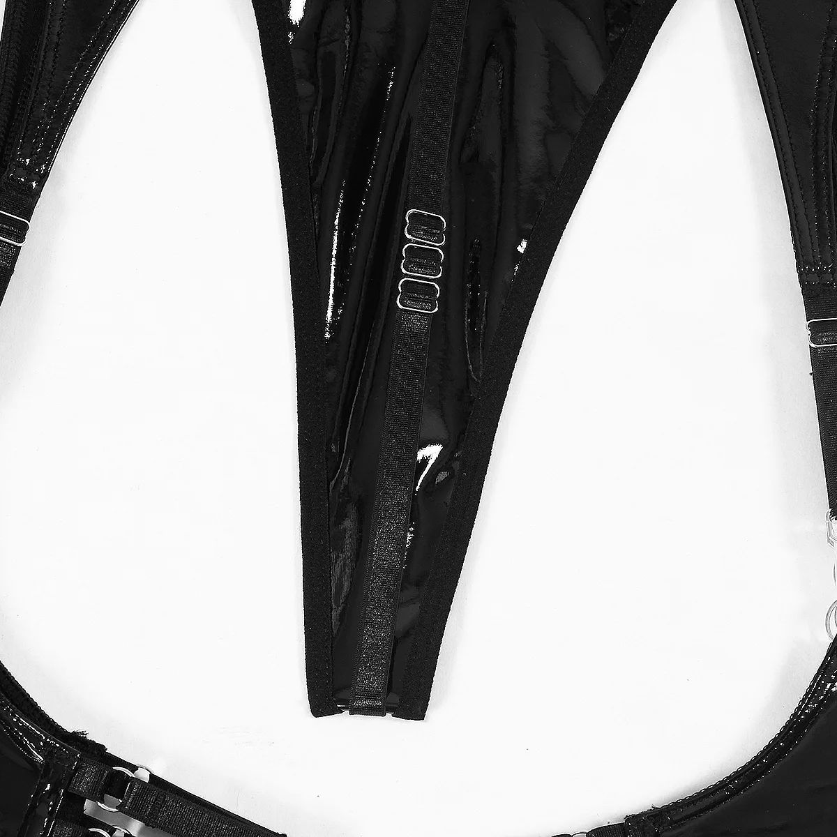 Ellolace fetiche pvc lingerie sissy cup out sutiã de couro pu roupa interior sensual sem censura látex push up roupas exóticas com liga