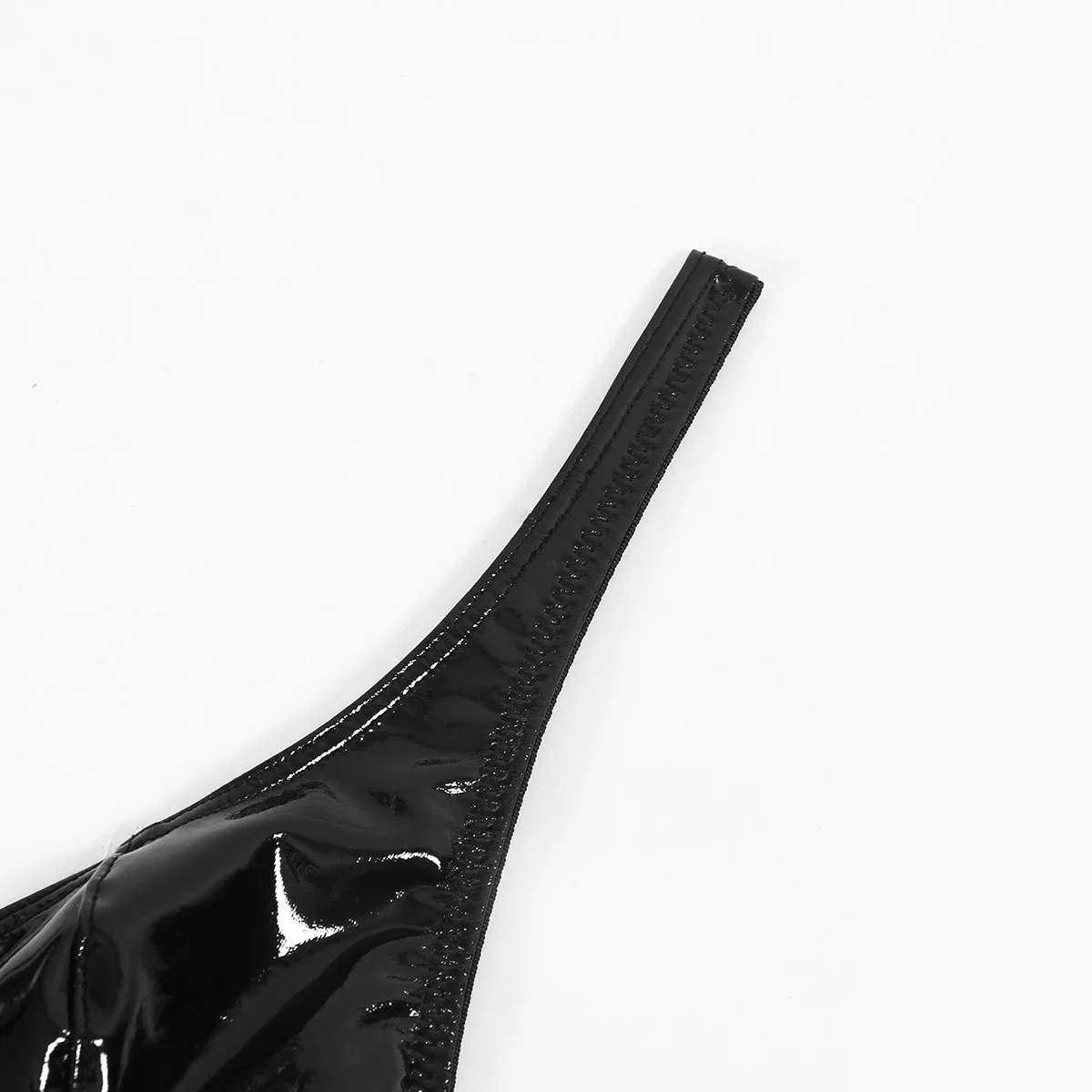 Ellolace fetiche pvc lingerie sissy cup out sutiã de couro pu roupa interior sensual sem censura látex push up roupas exóticas com liga