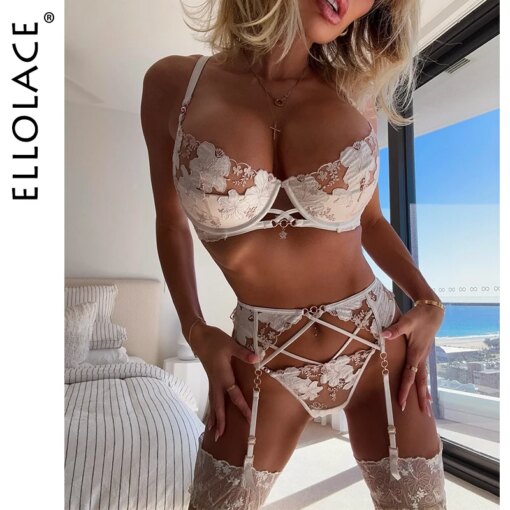 Lingerie Floral Transparente Ellolace