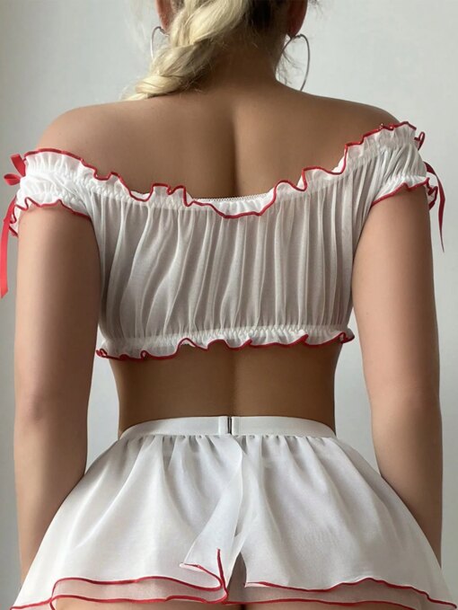 Lingerie Cosplay de Enfermeira Sexy Ellolace - Imagem 4