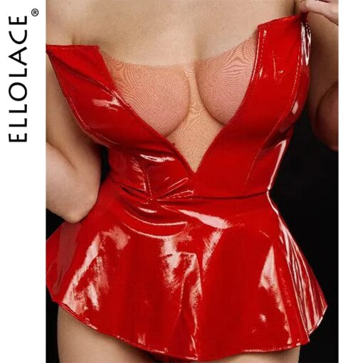 Lingerie Sexy Ellolace com Zíper Frontal