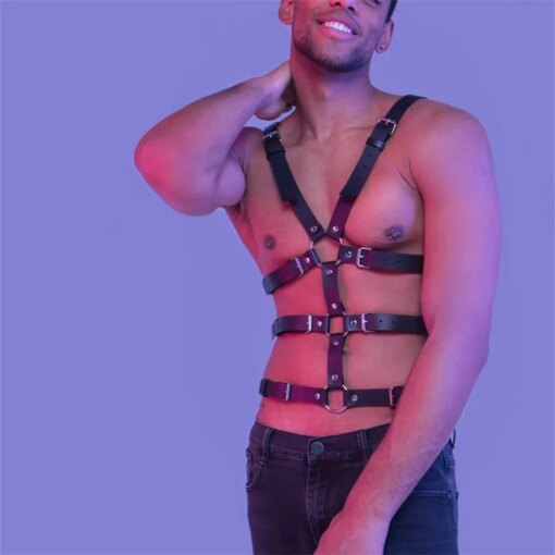 Cinto de Peito Masculino em Couro PU - Imagem 3