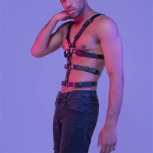 Cinto de Peito Masculino em Couro PU - Imagem 4