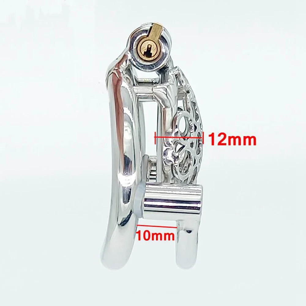 Super Small Male Chastity Devices Stainless Steel Short Cock Cage with Removable Urethral Catheter Sex Toys for Men Penis Lock