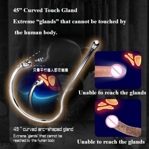 Plugue Anal de Metal com Estimulador de Próstata - Imagem 3