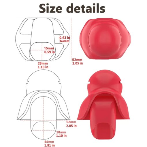 Mordaça com Língua Sólida em Silicone - Imagem 5