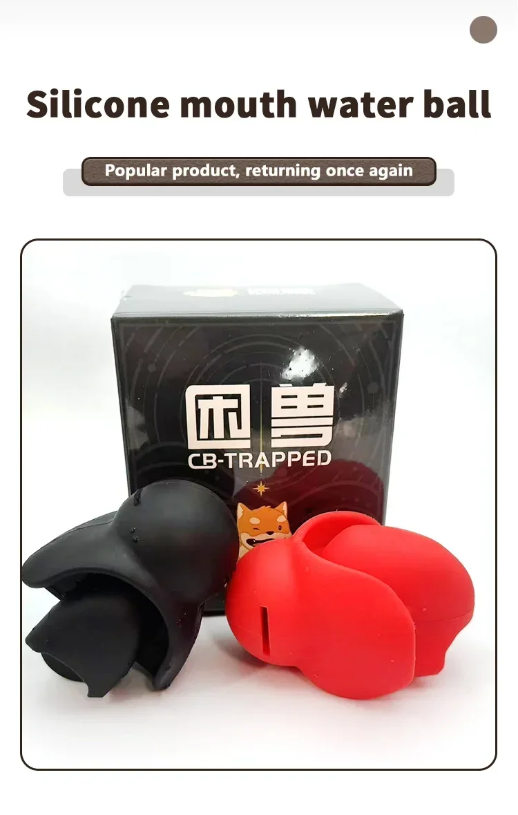 New Solid Tongue Mouth Ball Silicone Gag Suck Ball SM Static Confinement Running Water Puller Sexy Tools for Couples Sexy Toys18