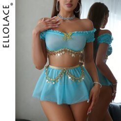 Conjunto Sexy Ellolace Charme Exótico