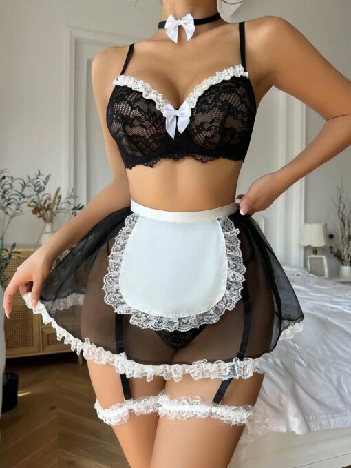 Fantasia de Empregada Sexy Ellolace - Imagem 5