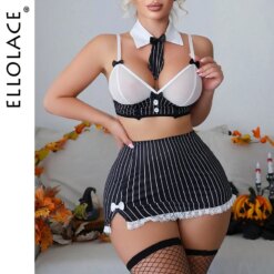 Ellolace Lingerie Professora Cosplay 6 Peças