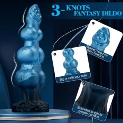 Dildo Monster Cabaça Azul com 3 Nós