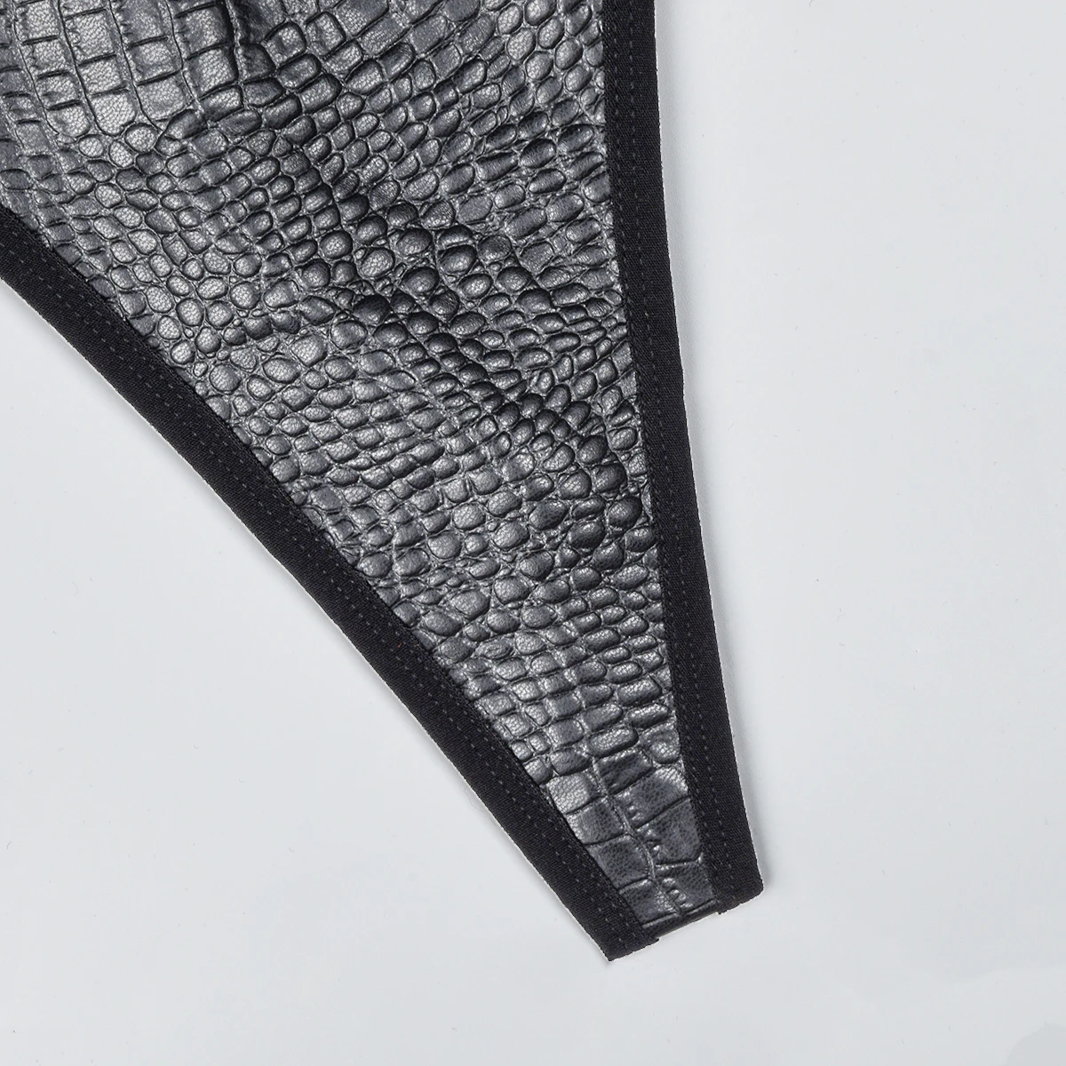 Ellolace Fetish Latex Sexy Female Lingerie Body Sexy Women Luxury Crocodile Leather Bodysuit Call Of The Night Detachable Thong