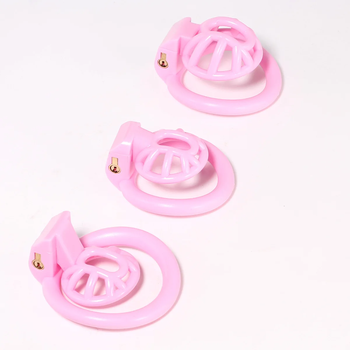 Gaiola de Castidade Sissy Pequena em Resina (Negative/Micro/Small) com 4 Anéis | Branco, Preto ou Rosa - Imagem 4