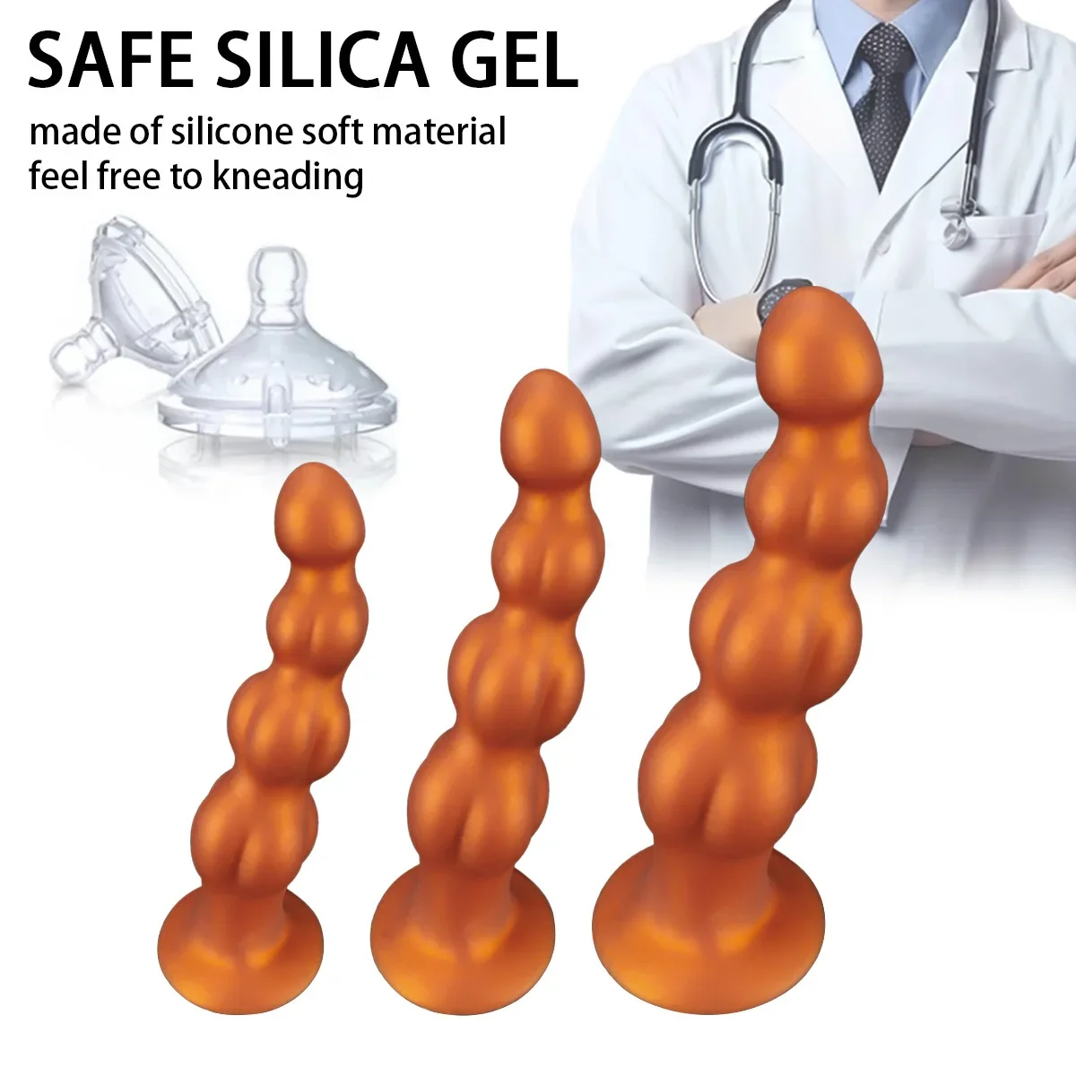 3 Sizes 4 Beads Butt Plug Anal Beads For Women Vaginal Balls Men Prostate Massager Sex Toys Couples Adults Games Erotic Product