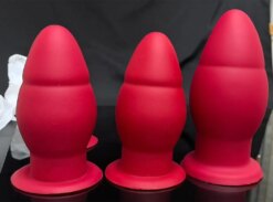 Plug Anal Vermelho Grande em Silicone