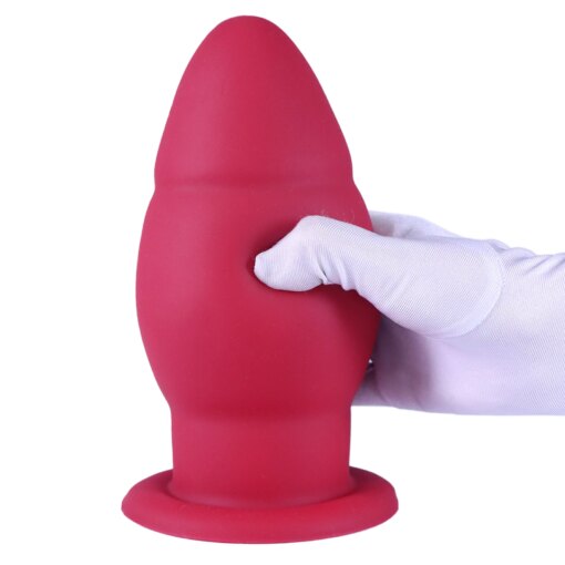 Plug Anal Vermelho Grande em Silicone - Imagem 6