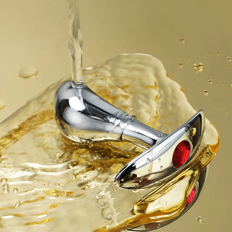 Plug Anal de Metal Snakehead com Pedra | Massageador de Próstata e Ponto P (S/M/L) - Imagem 2