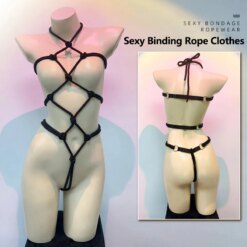 Harness de Corda Shibari Bondage Sexy para o Corpo | Lingerie de Amarração Erótica