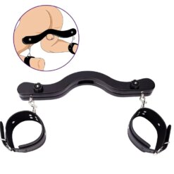 Alternative view of Humbler CBT Esticador de Testículos em Madeira ou Preto com Tornozeleiras | Bondage Masculino