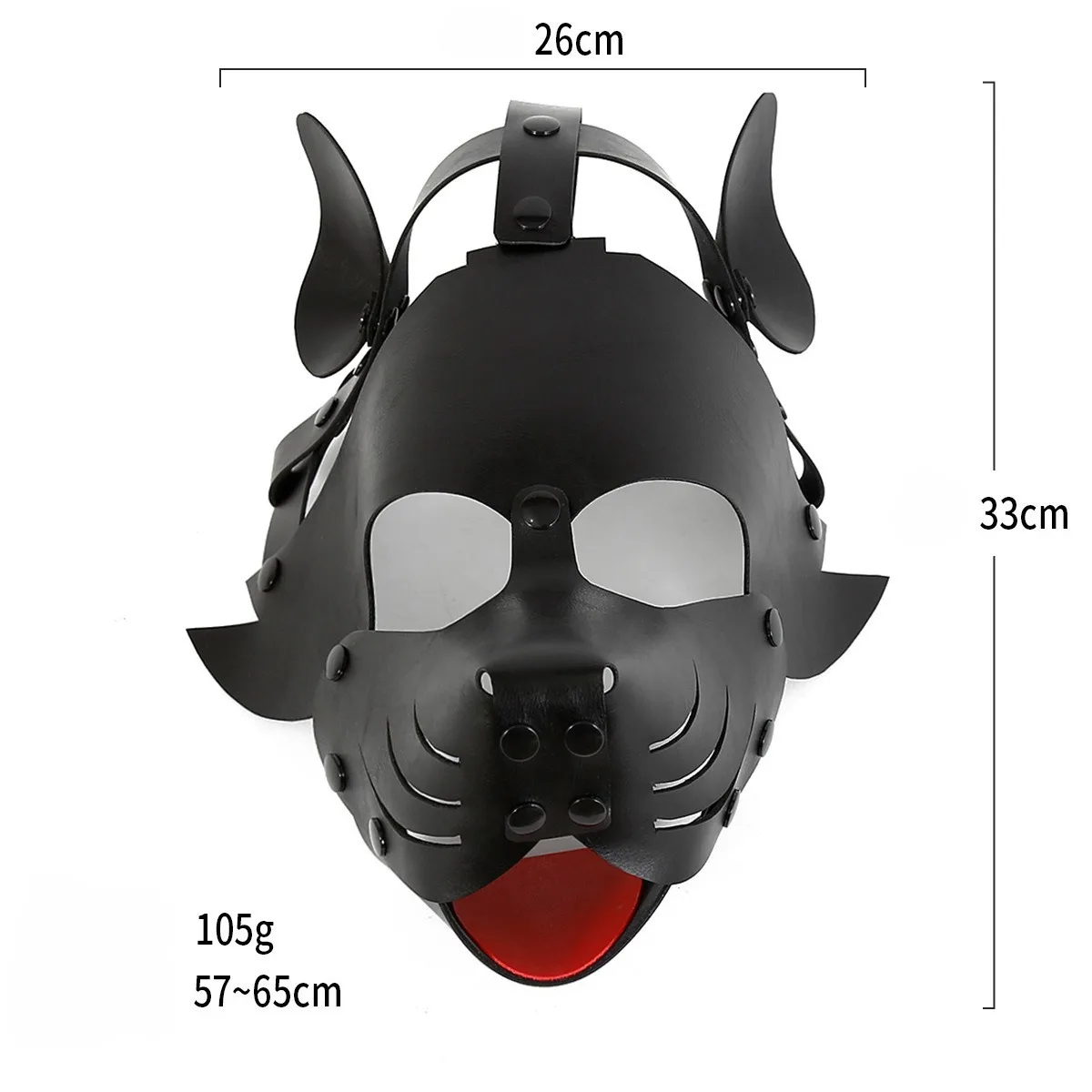 Máscara de Couro BDSM para Role Play, Modelos Hannibal, Pet Play e Pony Play, Capuz Fetiche Ajustável - Imagem 4