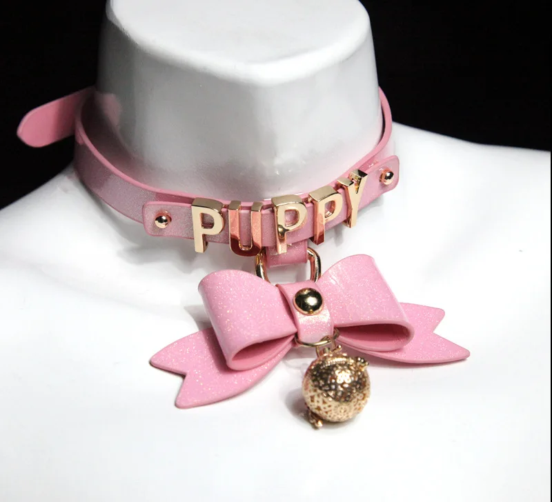 BDSM Choker with Glowing Bell Lead Rope Puppy Play SexToy for Women Couple Collar Bondage Harness Woman Accessories Sexy Cosplay
