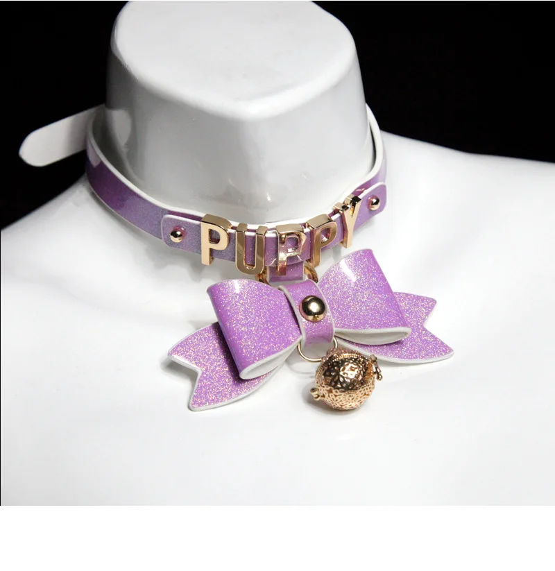 BDSM Choker with Glowing Bell Lead Rope Puppy Play SexToy for Women Couple Collar Bondage Harness Woman Accessories Sexy Cosplay