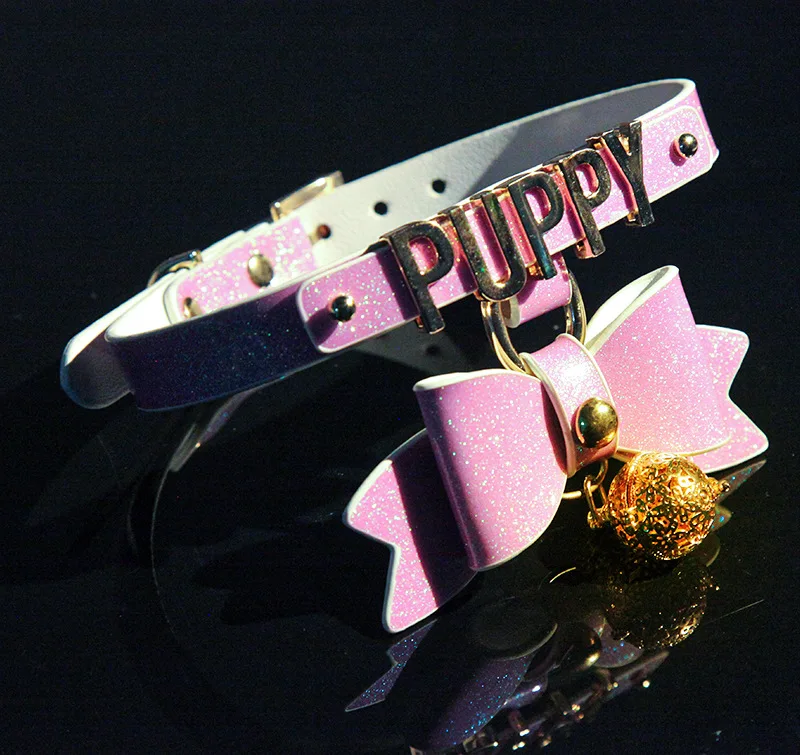 BDSM Choker with Glowing Bell Lead Rope Puppy Play SexToy for Women Couple Collar Bondage Harness Woman Accessories Sexy Cosplay