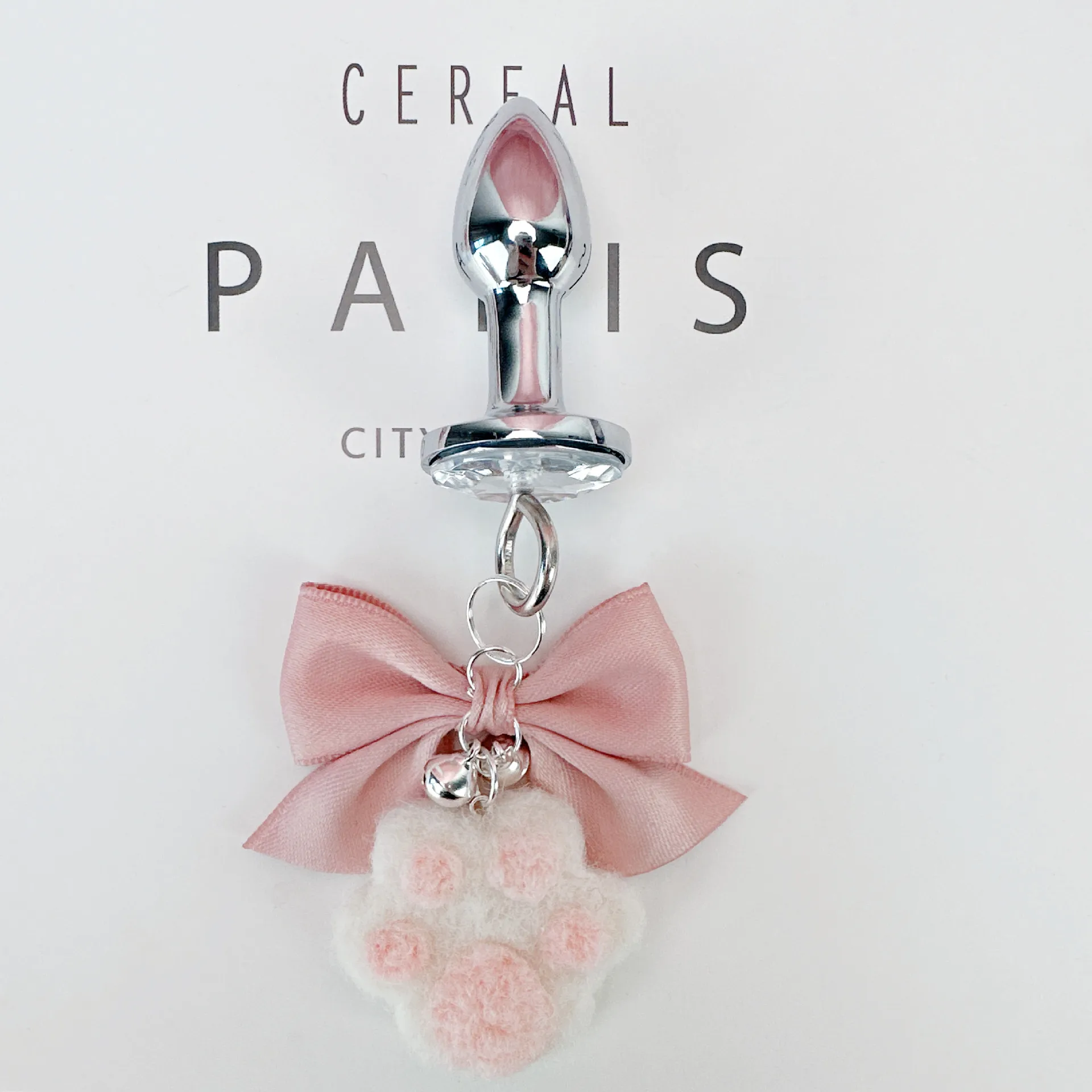 BDSM Cute Cat Claw Bell Collar Bow Nipple Clamp Anal Plug Chocker with Leash Sm Training Nipple Stimulation Flirting Sex Toys